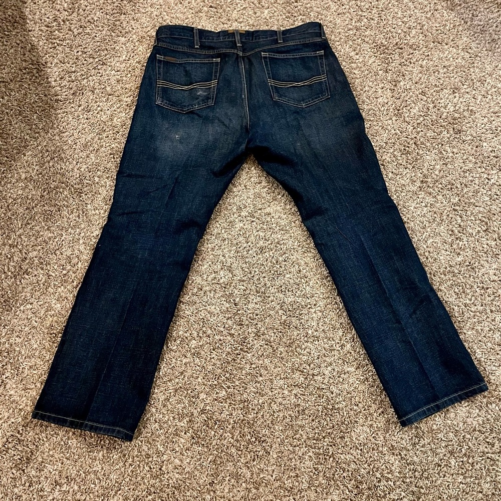 Men's Ariat Dark Blue Jeans - Picture 3 of 4
